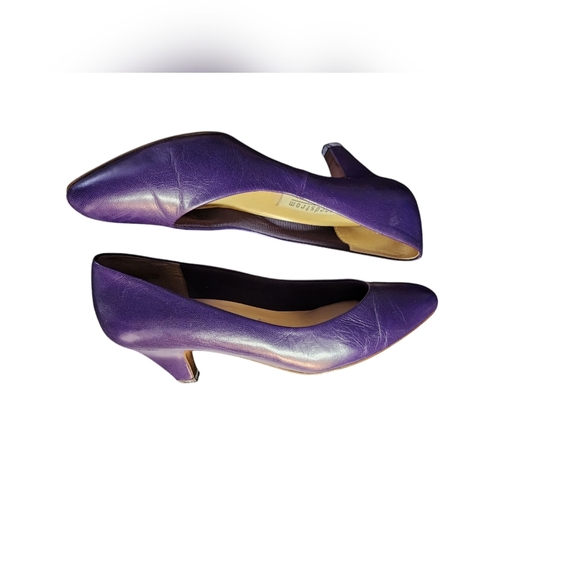 Nordstrom Comfort System Purple Leather Womens 8 M Heels Dress/Work Vintage - Picture 4 of 4